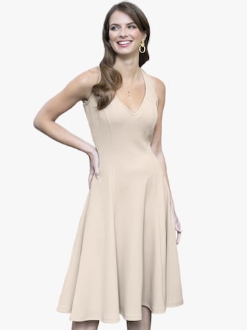 Robe de cocktail HotSquash en beige : devant