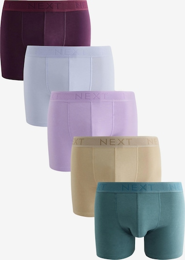 Next Bokserishortsit värissä beige / vaaleansininen / smaragdi / laventeli / viininpunainen, Tuotenäkymä