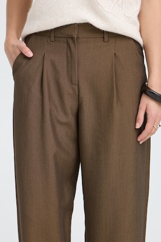 b.young - Tapered Pantalón plisado 'DANTA' en marrón