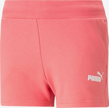 PUMA Spodnie sportowe 'ESS 4' w kolorze różowy: przód