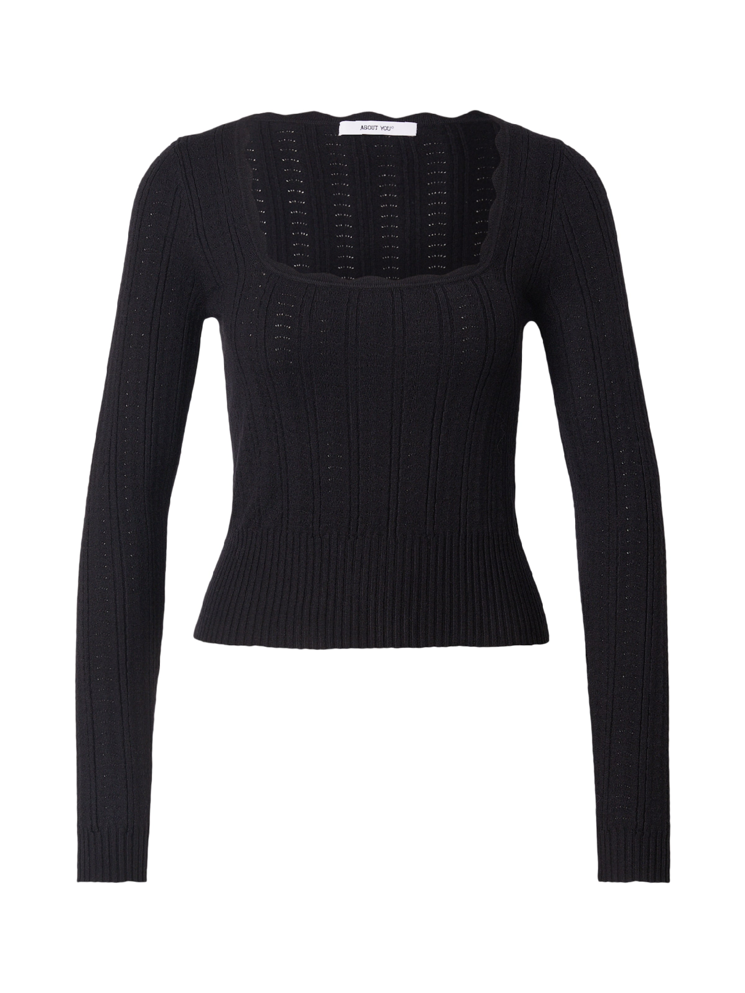 ABOUT YOU Sveter 'Maria' - Čierna: predná strana