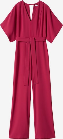 MANGO Jumpsuit 'Garden' in Pink: front