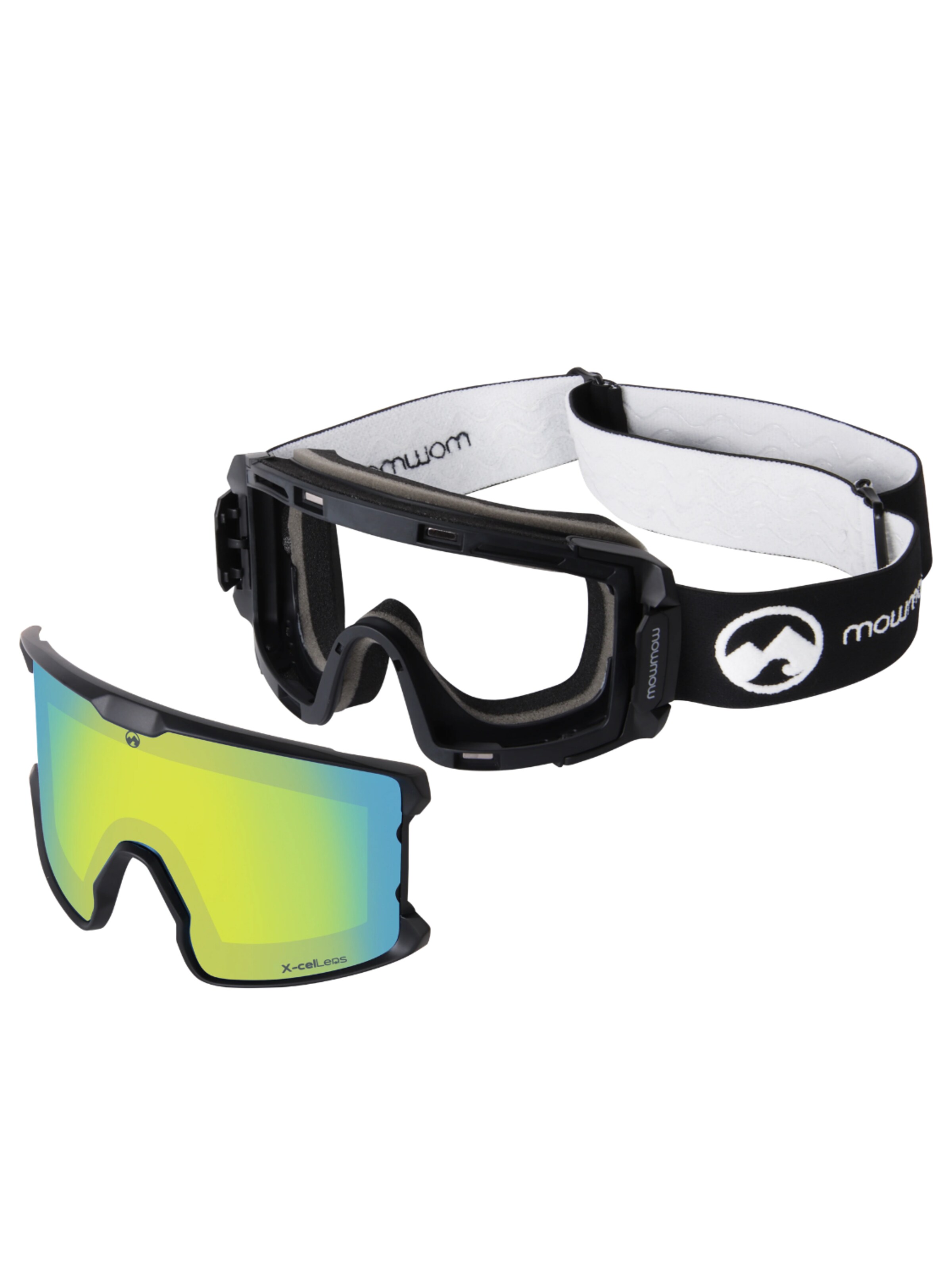 Attrezzatura sportiva 'MowMow LEGEND Ski Goggles - Free Bonus Lens - Magnetic - ECO: Bioresin Frame & Recycled - UV400 - Unisex' di Mowmow in oro