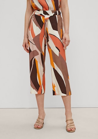 COMMA Wide leg Broek in Bruin: voorkant