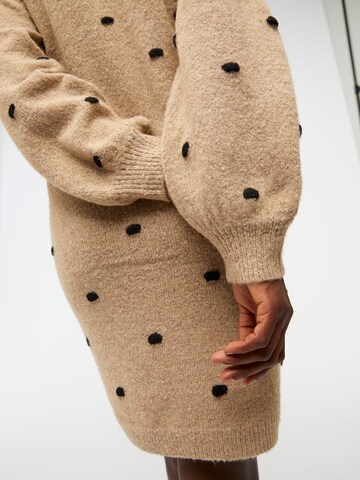 OBJECT Knit dress in Beige