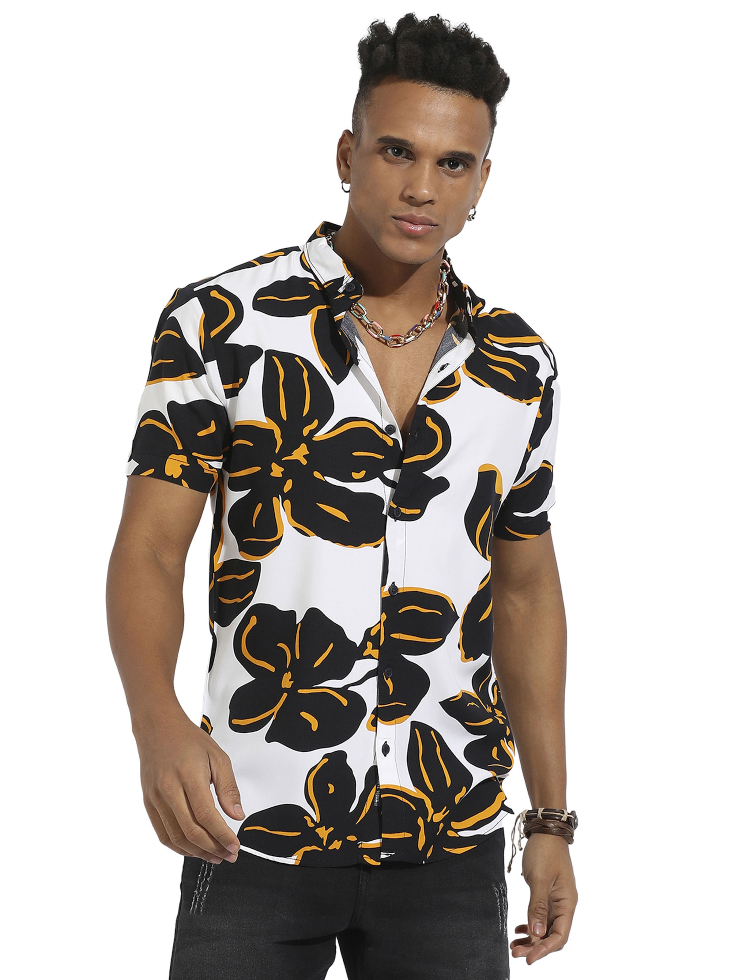 Campus Sutra Rovný strih Košeľa 'Isaiah' - Biela