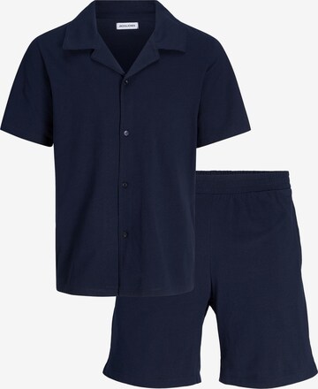 JACK & JONES Pyžamo krátké 'MATTHEW' – modrá: přední strana