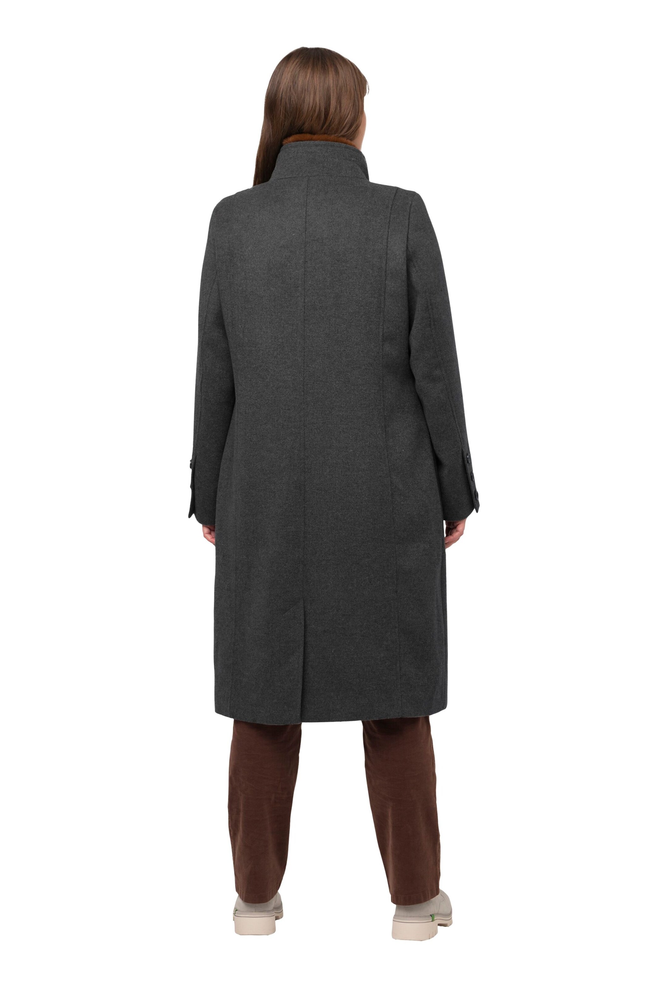Ulla Popken Between-seasons coat in Grey