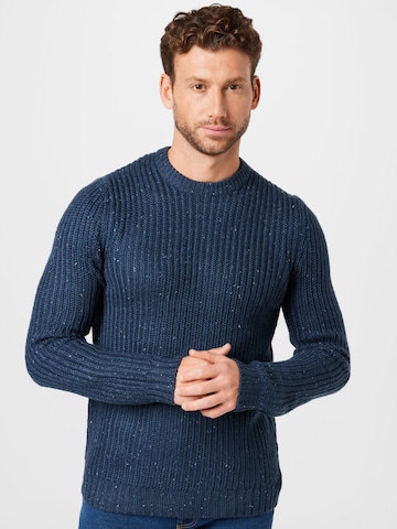 Only & Sons Пуловер 'Nazlo' в синьо: отпред