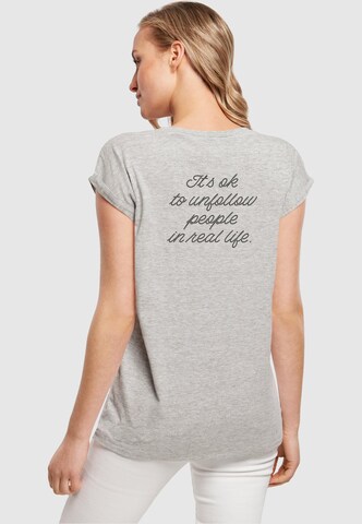 Merchcode Shirt 'Heartbreak' in Grijs: voorkant