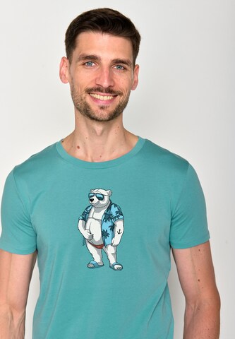 T-Shirt 'Animal Beach Bear' GREENBOMB en vert