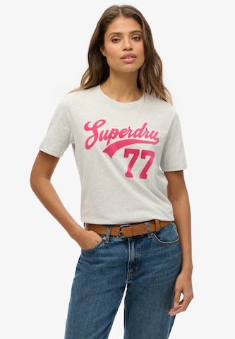 T-shirt 'Super 77' Superdry en gris : devant