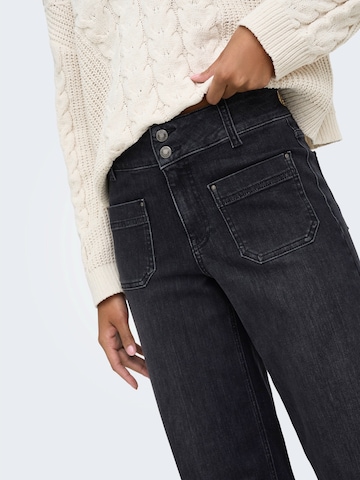 ONLY Wide Leg Jeans 'ONLMADISON BLUSH' in Schwarz
