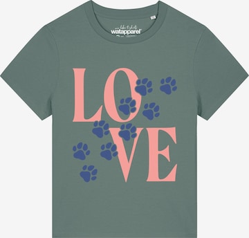 T-shirt 'Pfotenliebe' Watapparel en vert : devant