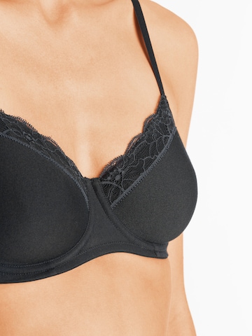 Invisible Soutien-gorge 'Cotton Lace' Hanro en noir