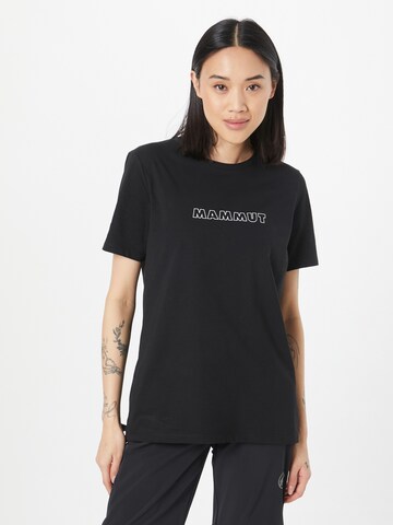 T-shirt fonctionnel MAMMUT en noir : devant