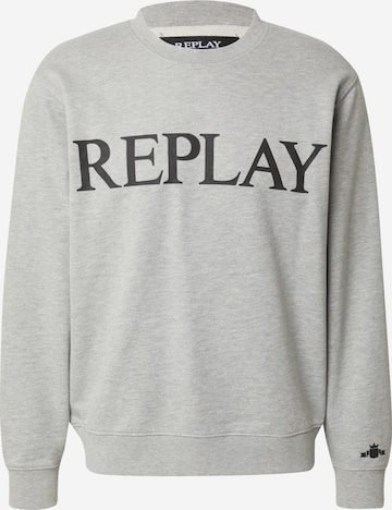 REPLAYSweater majica - siva boja: prednji dio