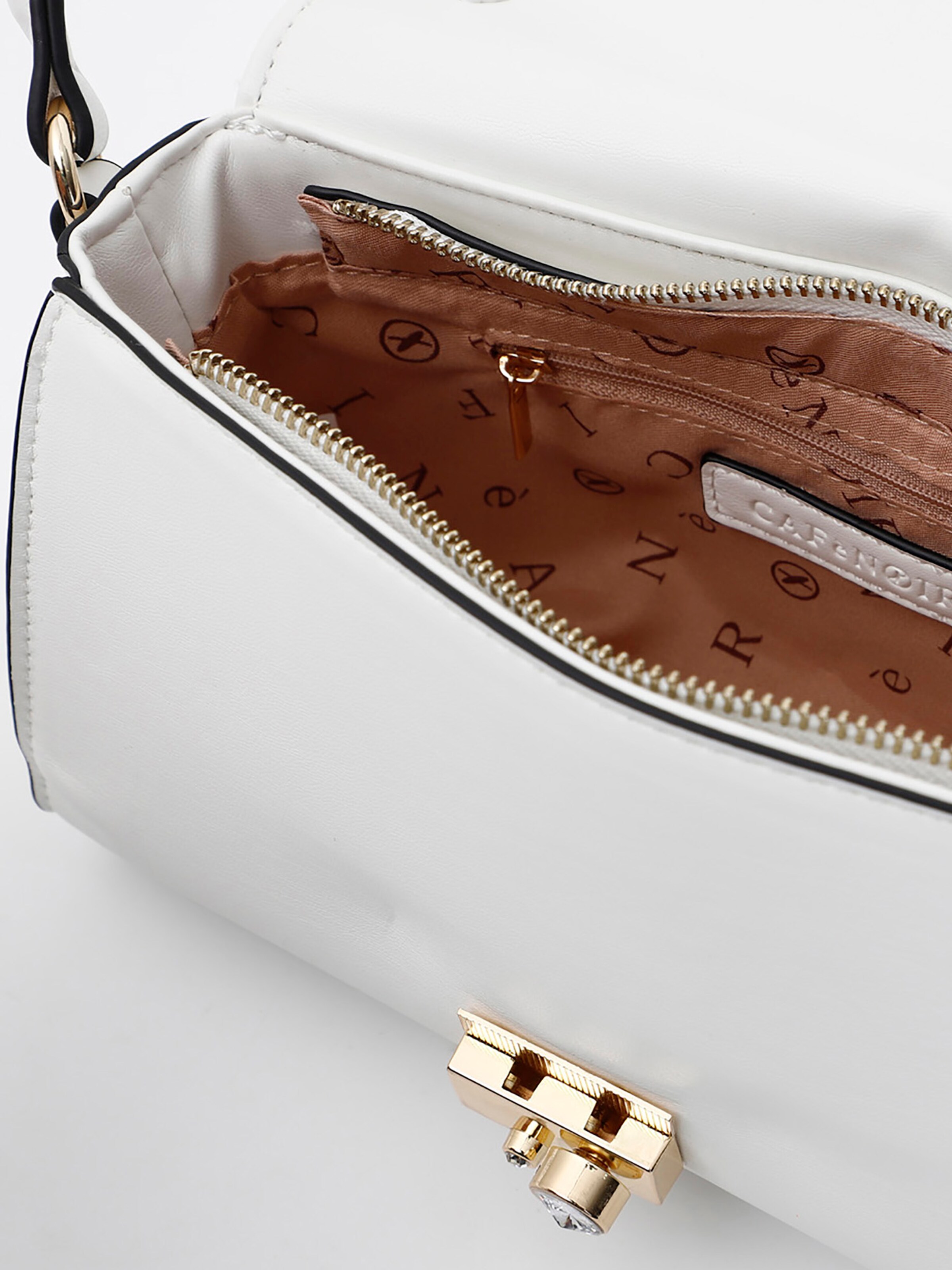 Borsa a spalla di CAFè NOIR in bianco