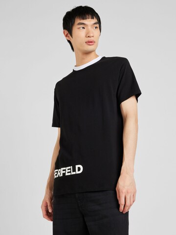 Tricou de la Karl Lagerfeld pe negru: față