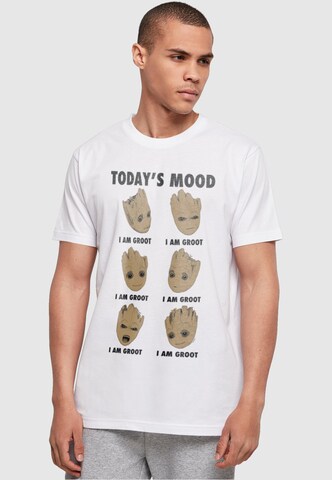 ABSOLUTE CULT Shirt 'Guardians Of The Galaxy Vol 2 - Groot Todays Mood' in Wit: voorkant
