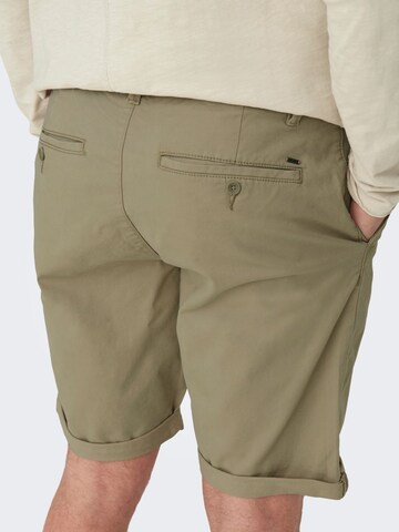 Regular Pantalon chino 'Peter' Only & Sons en beige