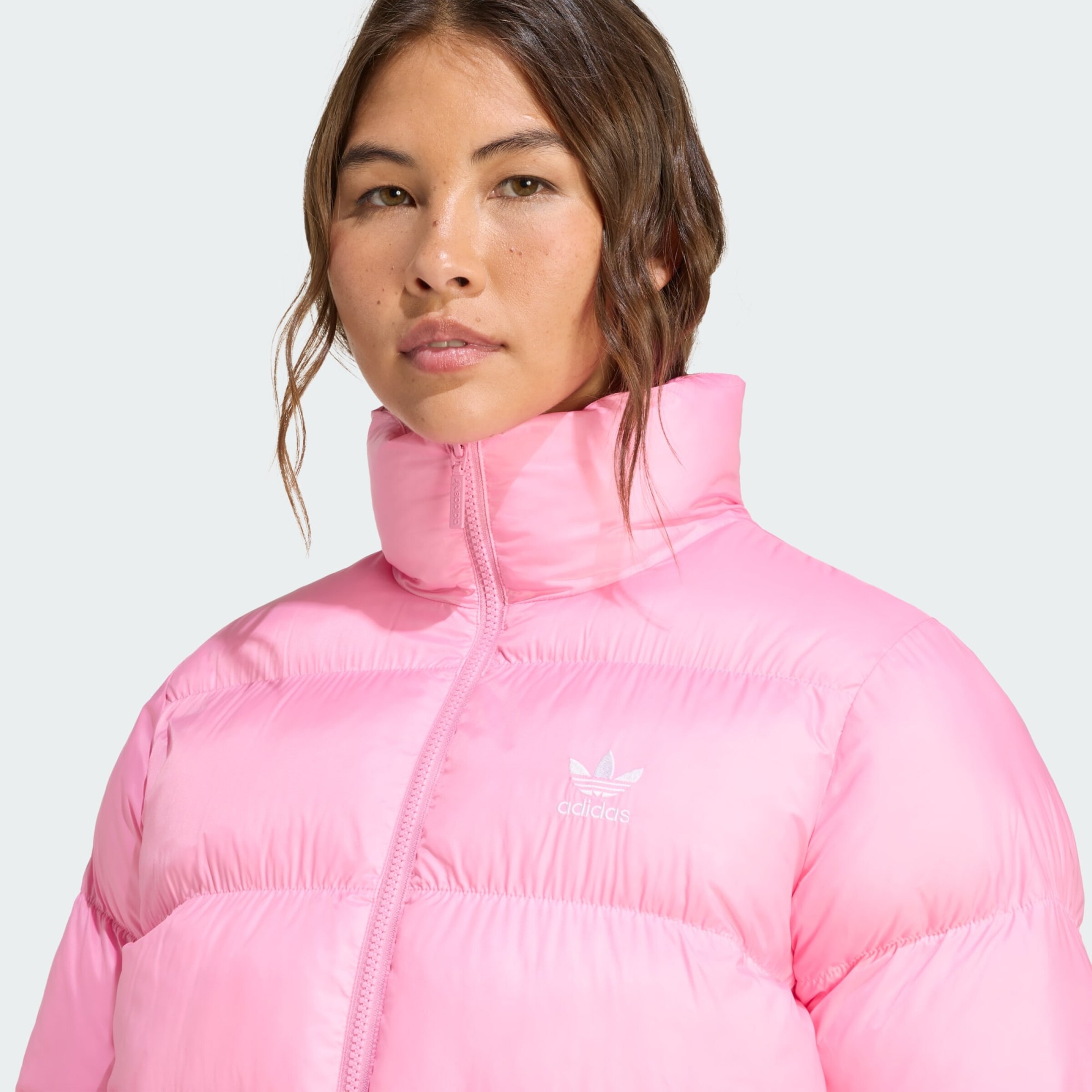 adidas puffer jacket pink