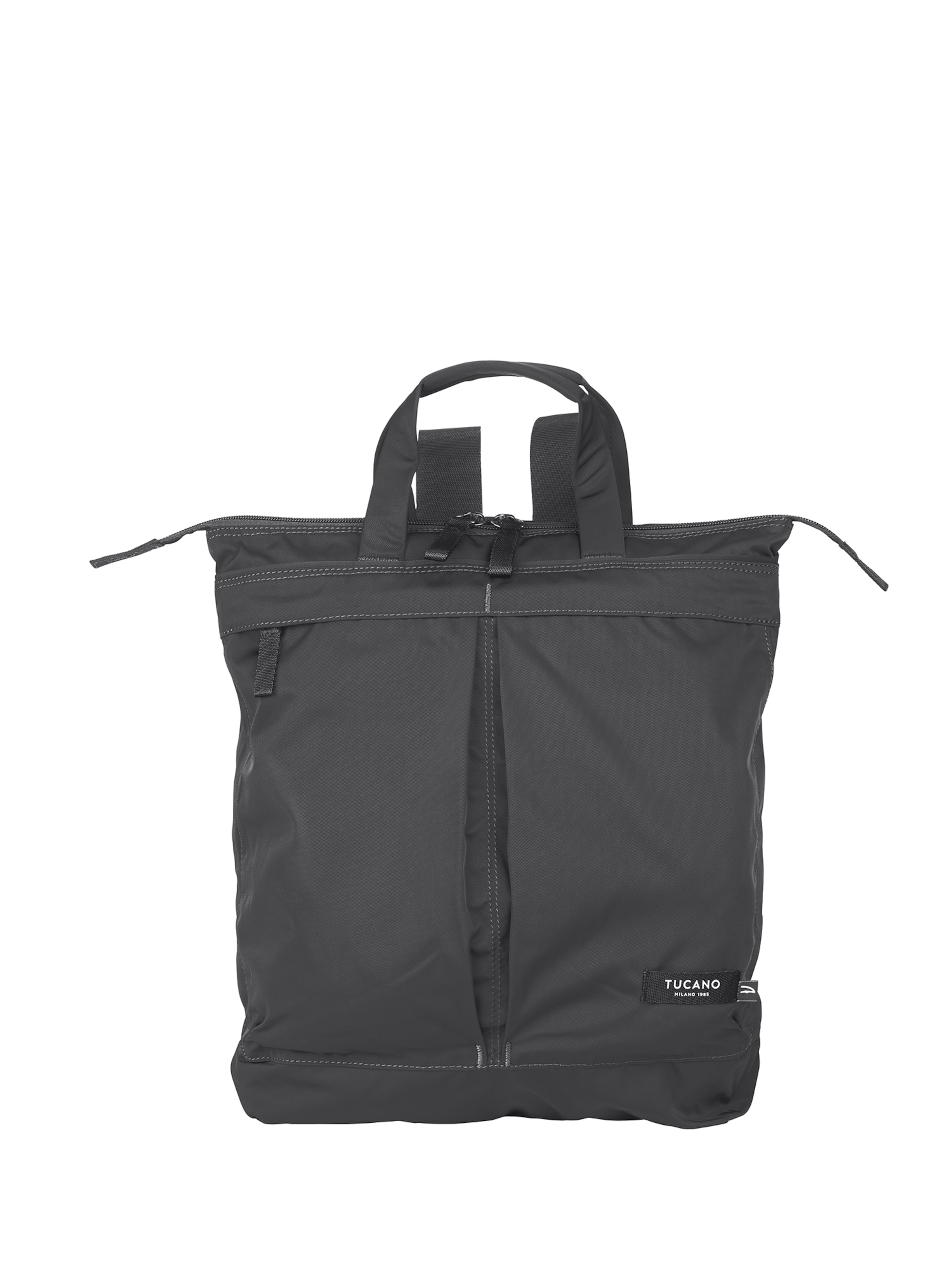 Zaino 'Zaino Unisex Tucano Recycled PET con Zip - 35x42x8 cm' di TUCANO in nero: frontale