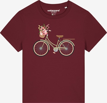 Watapparel T-Shirt ' Damenfahrrad ' in Rot: Vorderseite