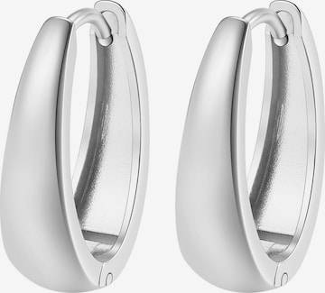Boucles d'oreilles 'Bold Dome Hoop' Hey Happiness en argent : devant