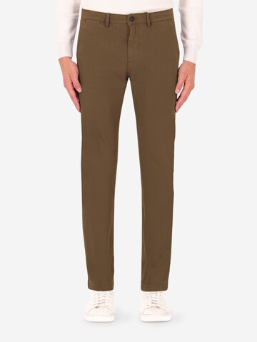 Distretto12 Slimfit Hose 'Giron' in Grün: Vorderseite