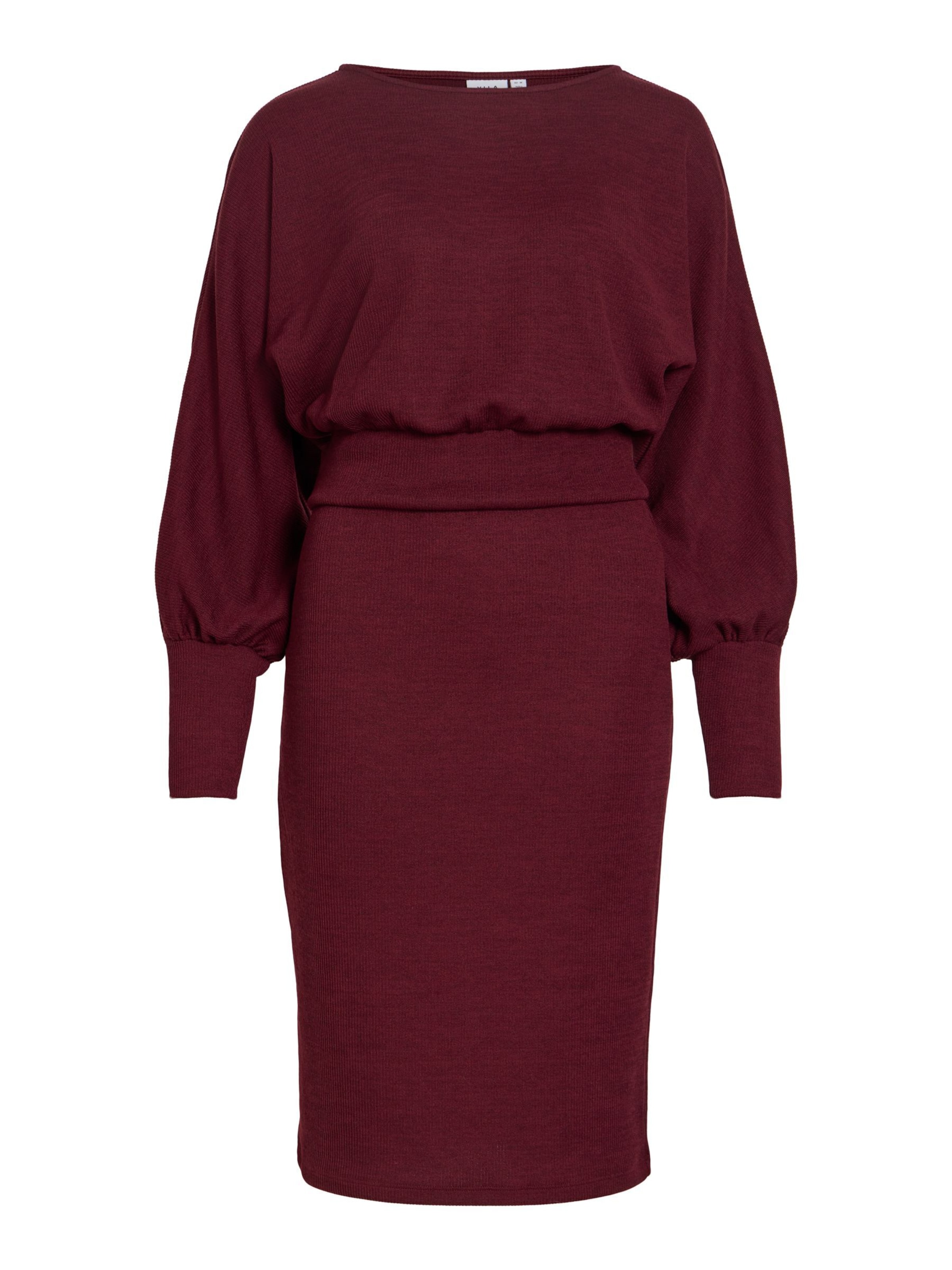 VILA Gebreide jurk 'VIRAFFI' in Rood: voorkant