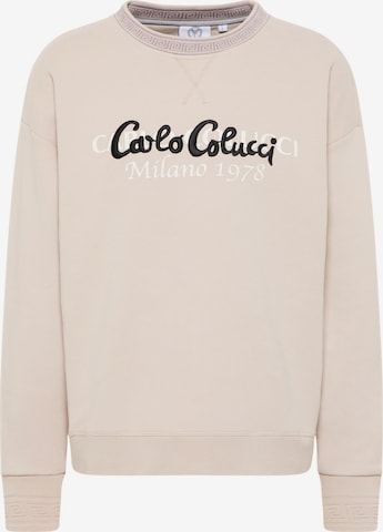 Carlo Colucci Sweatshirt 'De Tomas' in Beige: voorkant