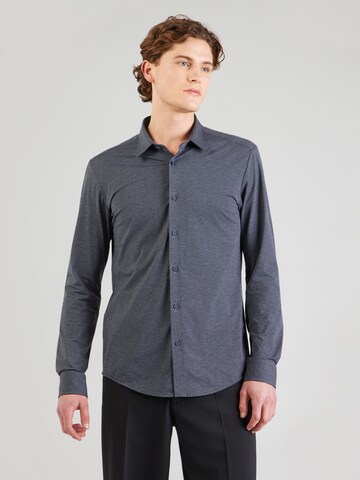 BOSS - Ajuste estrecho Camisa 'P-Roan' en azul: frente