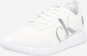 Calvin Klein Jeans Ниски маратонки в бяло: отпред