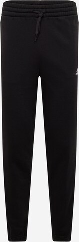 Effilé Pantalon de sport 'Essentials Fleece Tapered Elastic Cuff 3-Stripes' ADIDAS SPORTSWEAR en noir : devant
