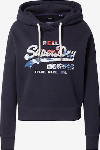 Superdry Mikina – modrá: přední strana