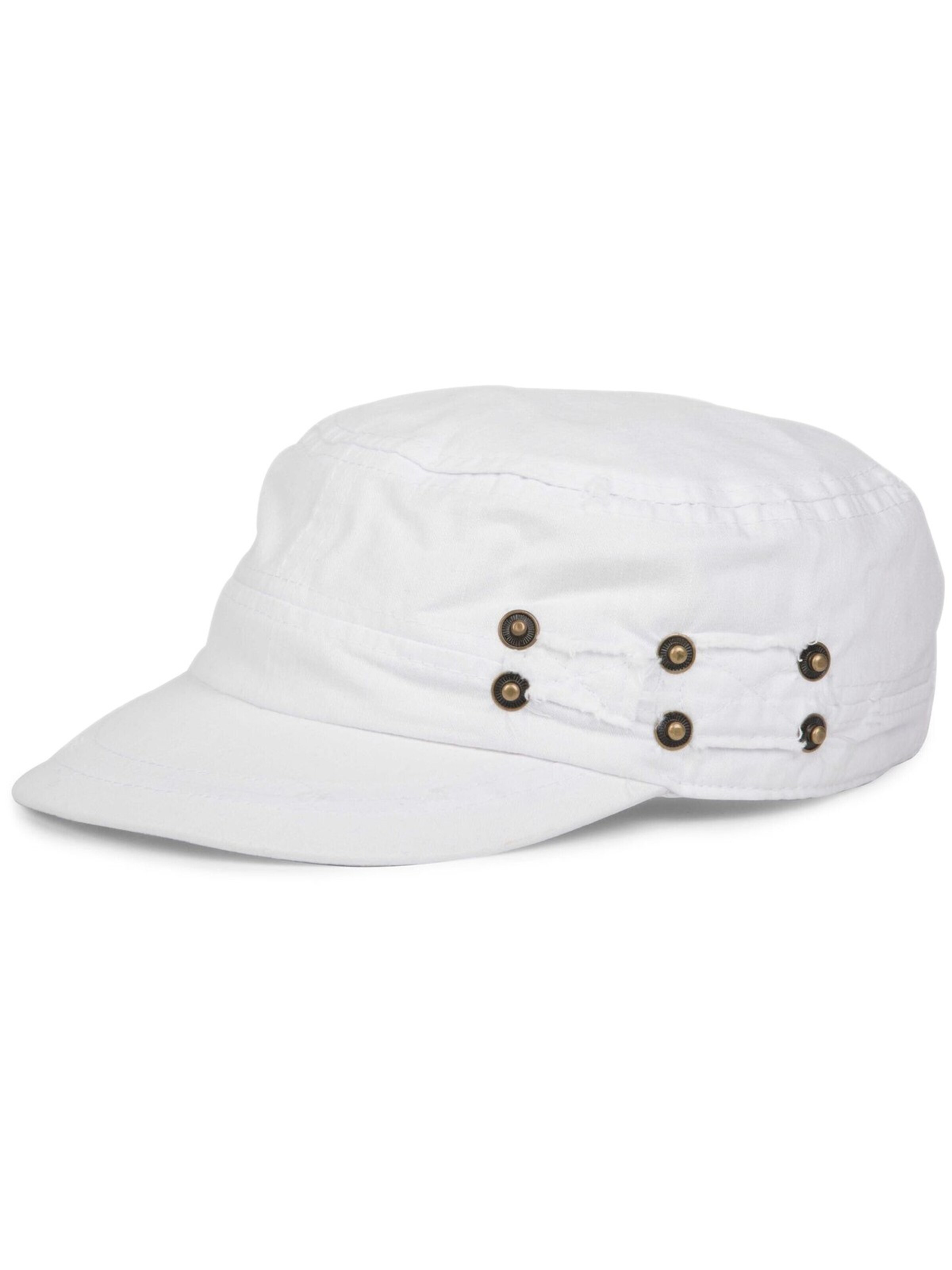 styleBREAKER Cap 'Military Cap Destroyed Used Look' in White: front
