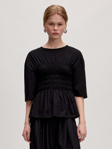 EDITED Shirt 'Nayeli' in Schwarz: Vorderseite