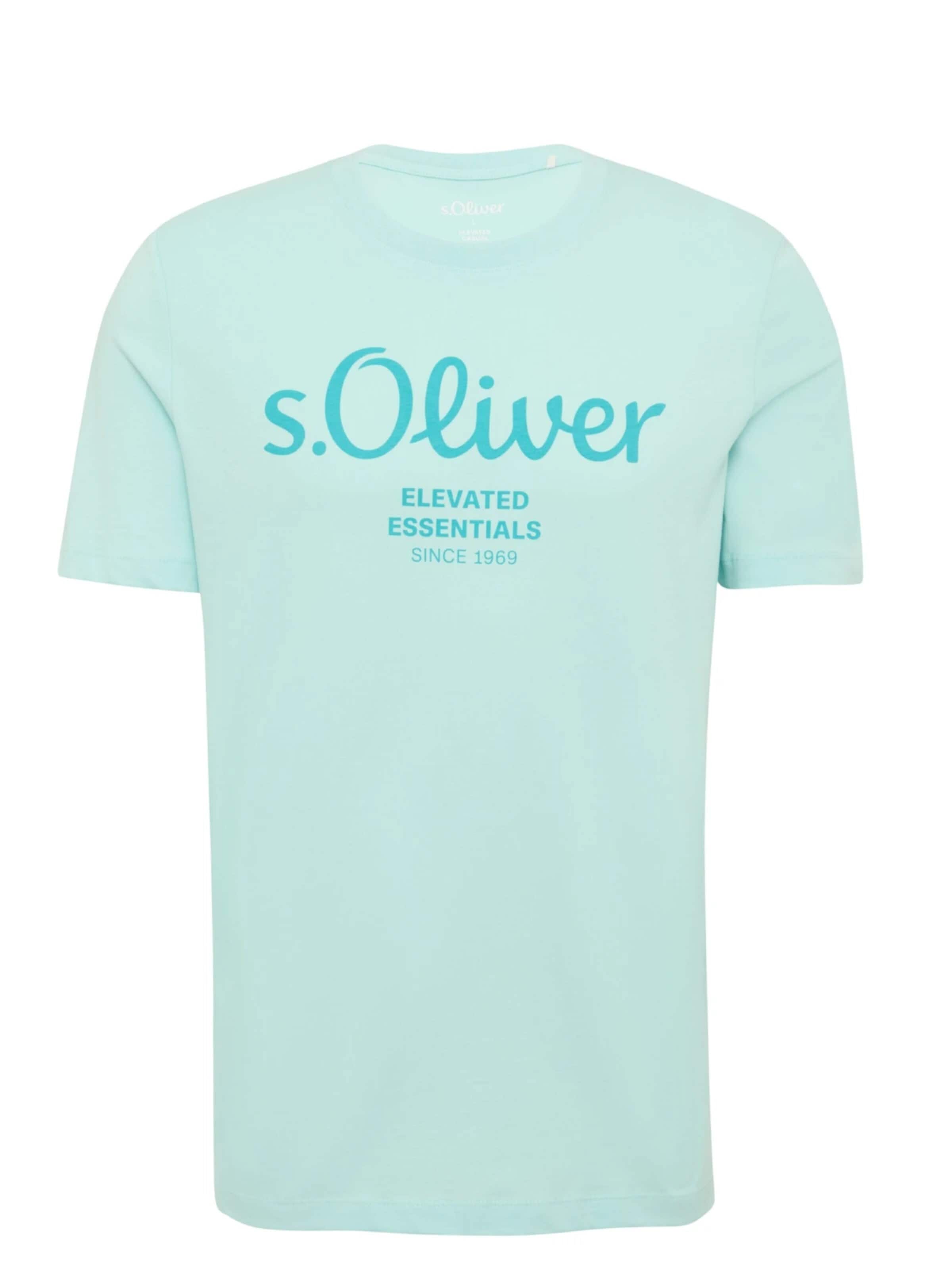 s.Oliver Shirt 's.Oliver - T-shirt' in L in de kleur Groen, Productweergave