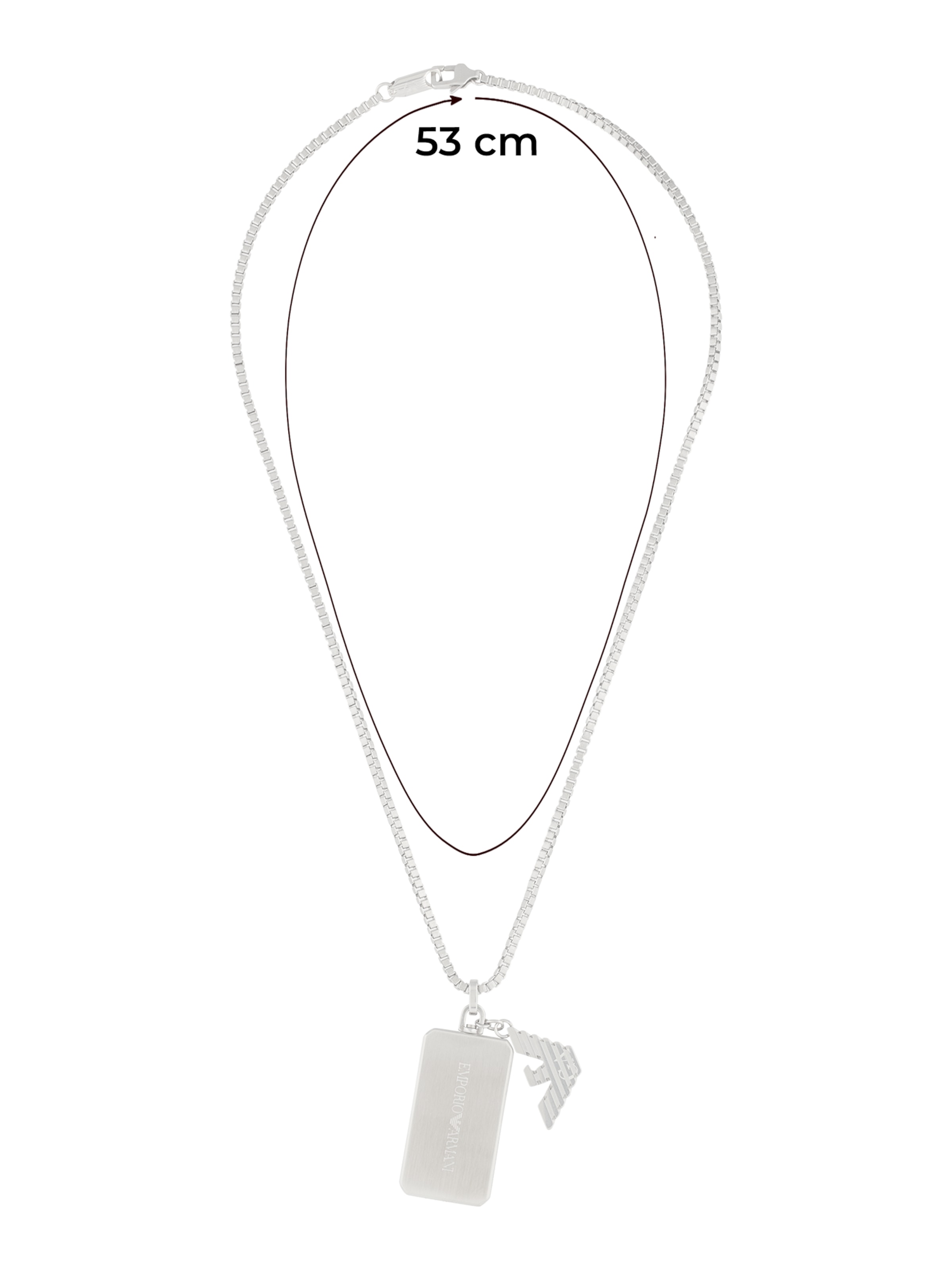 Emporio Armani Retiazka - Strieborná