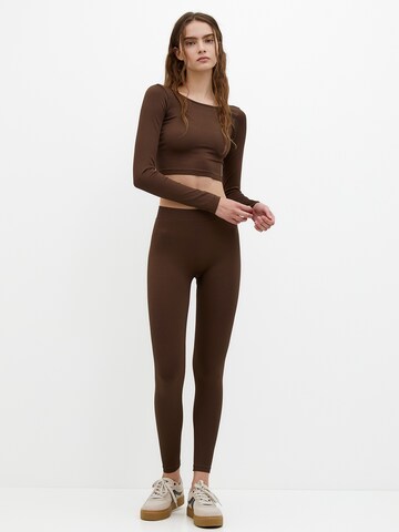 Pull&Bear Tričko – hnědá