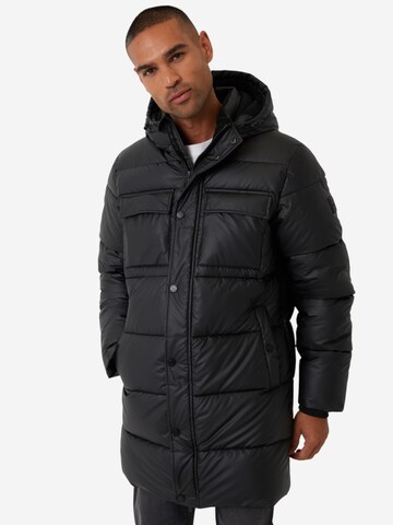 Threadbare Langmantel in Schwarz: Vorderseite