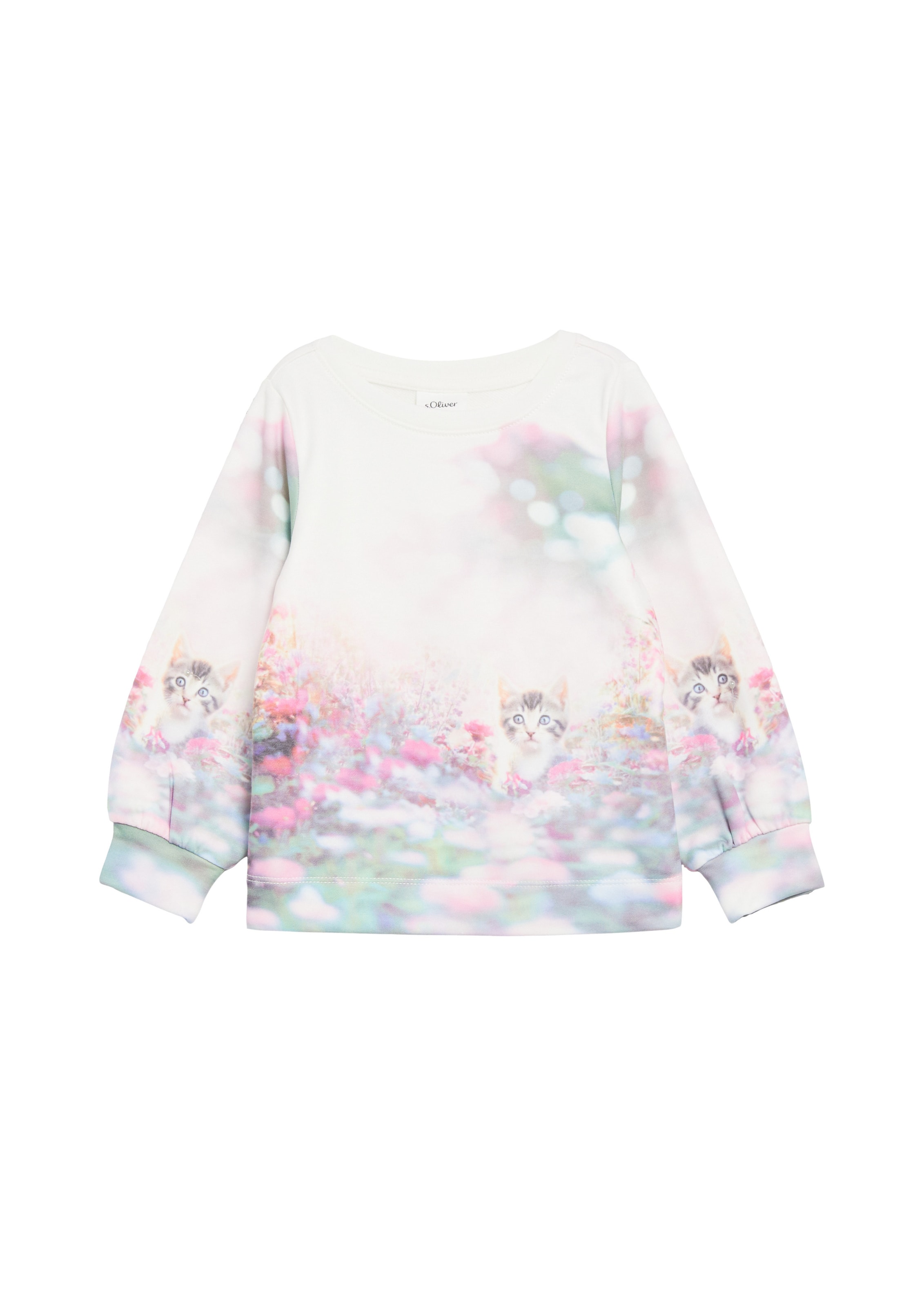 s.Oliver Sweatshirt in Beige: voorkant