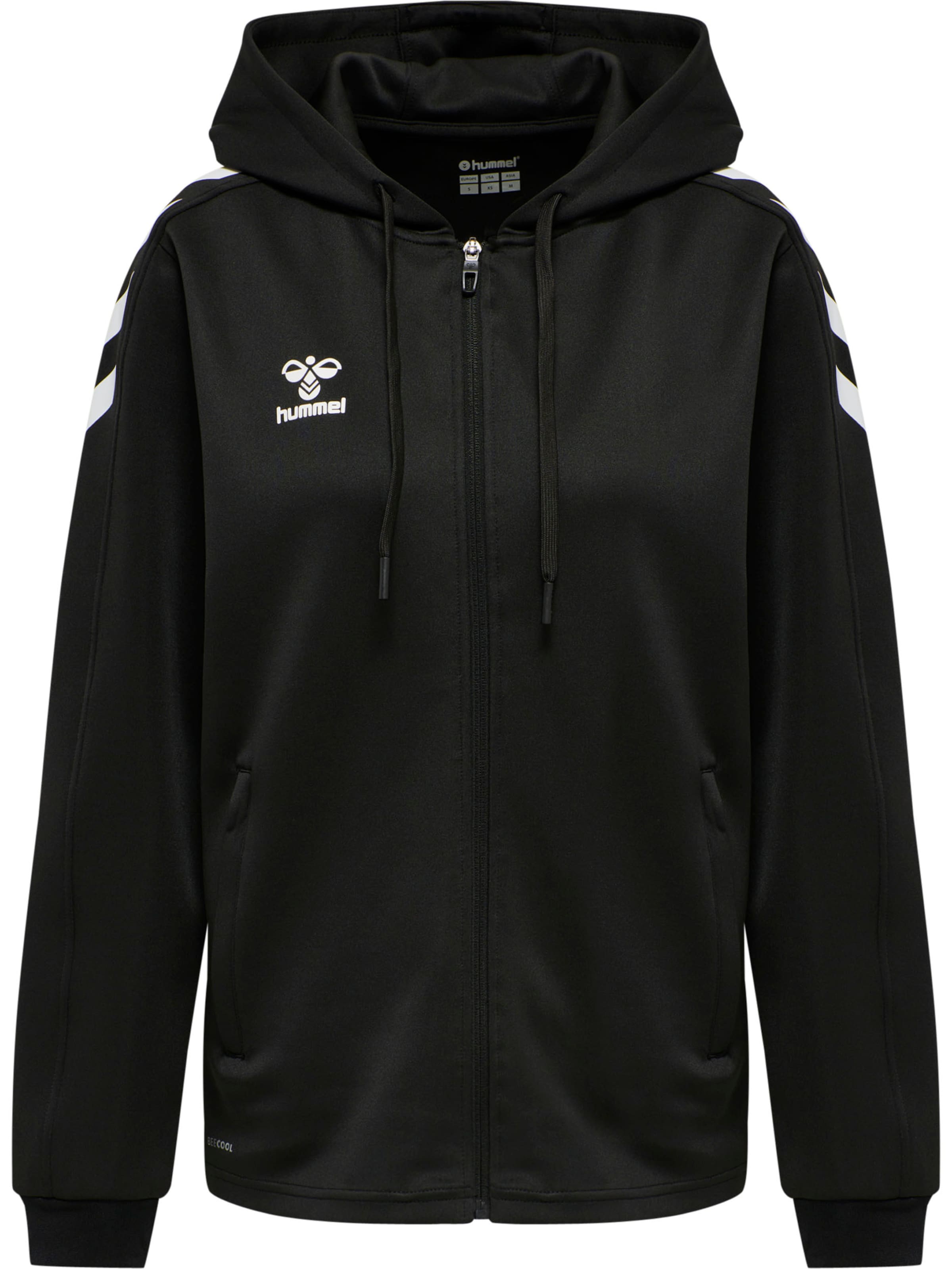 Veste de survêtement 'CORE XK POLY' Hummel en noir : devant