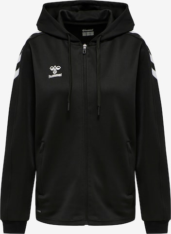 Hummel Sports sweat jacket 'CORE XK POLY' in Black: front