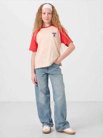 Tommy Life Koszulka 'TOMMY Unisex Jugend-T-Shirt Aus Baumwoll-Elasthan' w kolorze czerwony