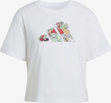 ADIDAS SPORTSWEAR Funkcionalna majica 'FOOD' | bela barva: sprednja stran