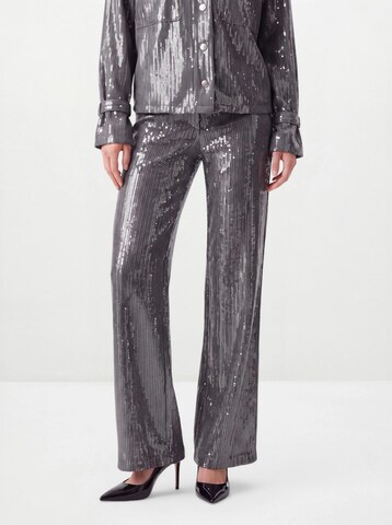 Wide leg Jeans 'Sequin' di Hoermanseder in grigio: frontale