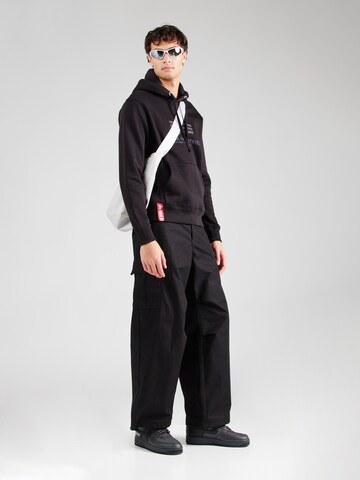 ALPHA INDUSTRIES Sweatshirt in Schwarz
