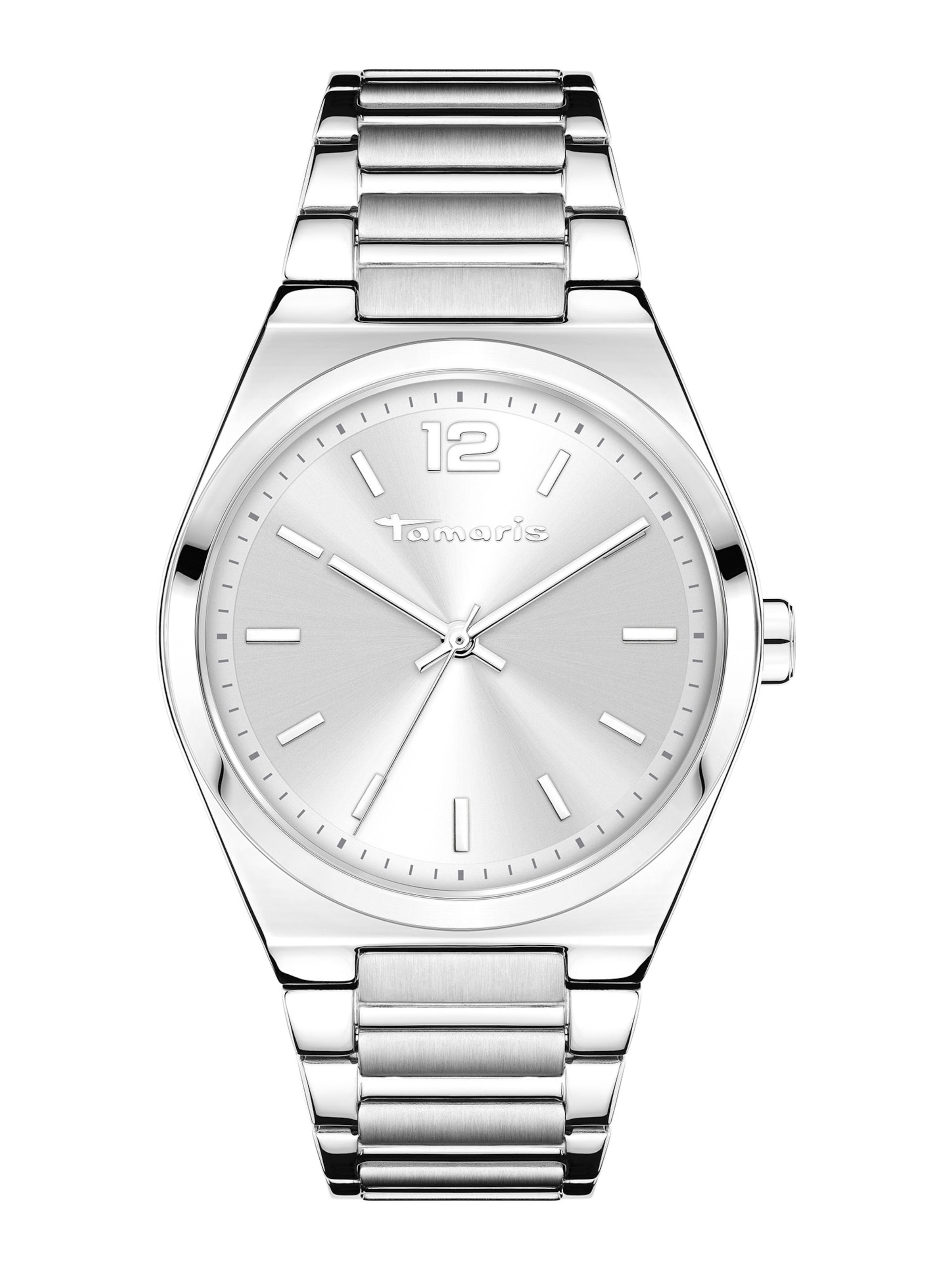 Tamaris Analoguhr in Silber: Vorderseite